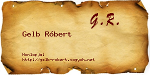Gelb Róbert névjegykártya